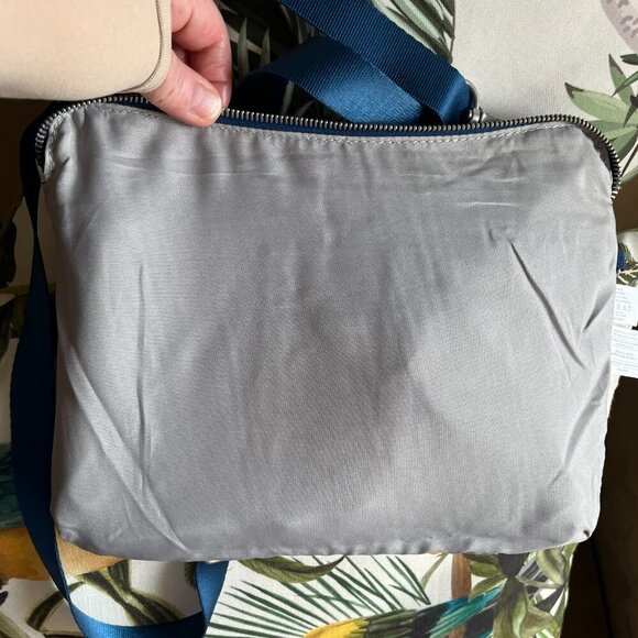 Baggallini Rio Crossbody Travel Bag, Blue Silver Detail - Picture 15 of 16